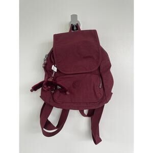 Kipling Marigold Backpack in Intense Maroon, burgundy wine red color, AUTHENTIC